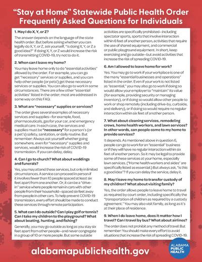 What does a statewide 'stay at home' order mean? | Alabama Public Radio What does a statewide 'stay at home' order mean? | Alabama Public Radio