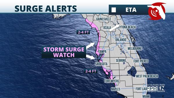 Eta Weakens To Tropical Storm Surge Warnings Continue Wuft News