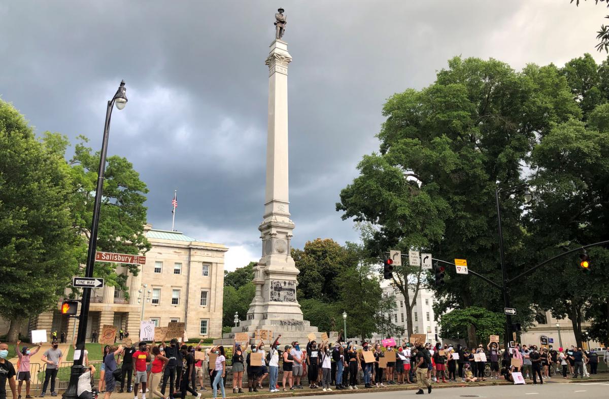 Remnants Of Confederate Monument Removed From Raleigh WUNC
