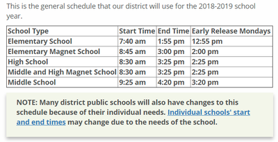 Hillsborough School Board Approves Proposed Bell Schedule For 2018