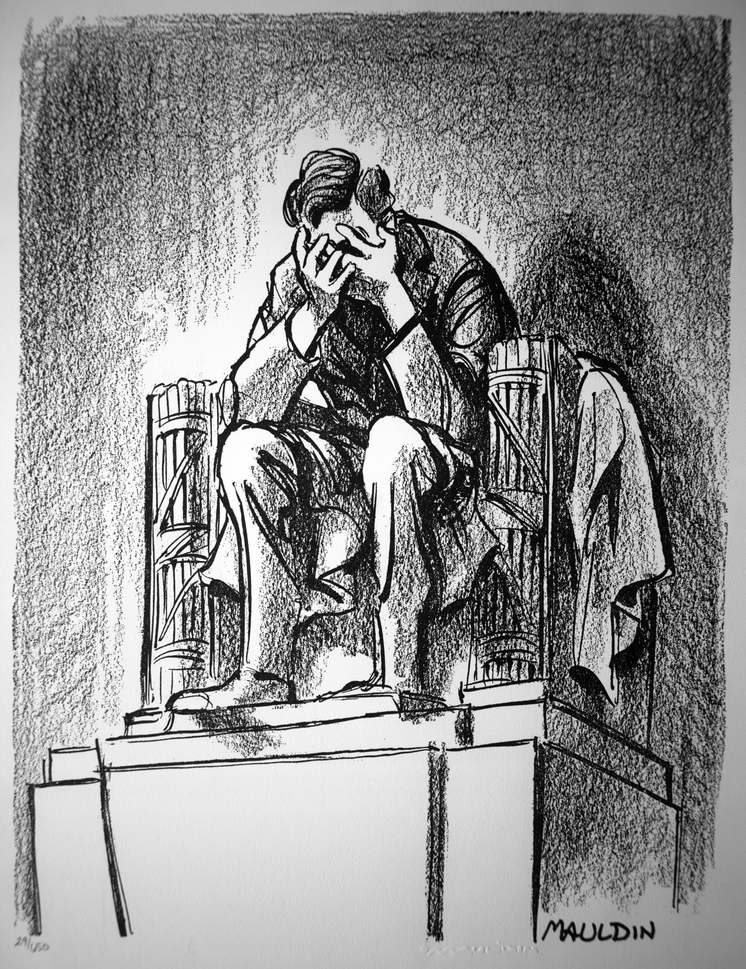 Image result for Bill mauldin lincoln weeping