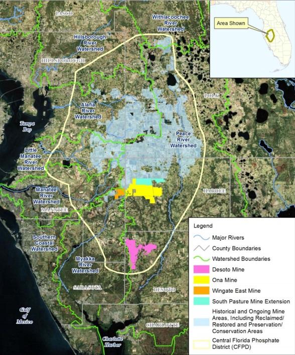 Phosphate Mines In Florida Map Lawsuit Targets Phosphate Mining Expansion | WUSF News