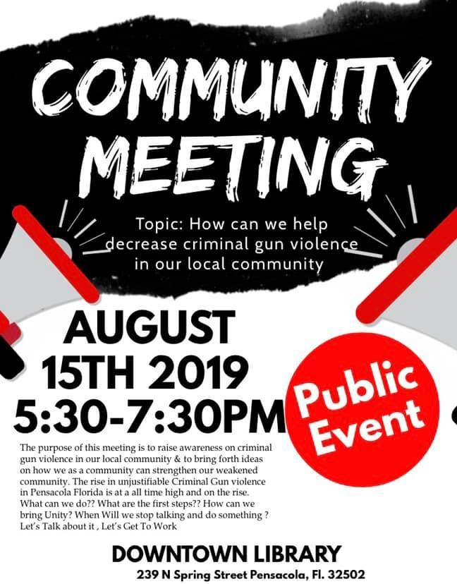 Community Meeting Seeks Public Input On Local Gun Violence | WUWF