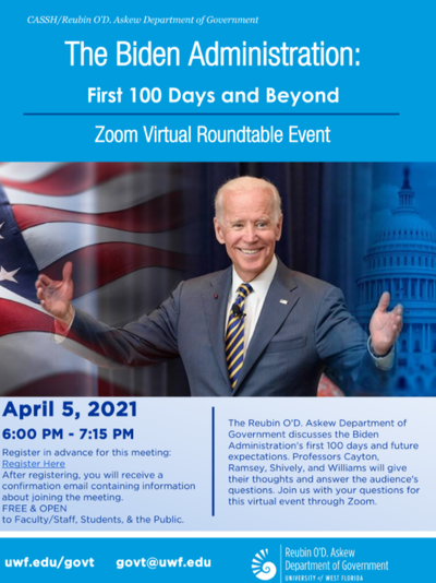 Uwf To Review Joe Biden S First 100 Days Wuwf