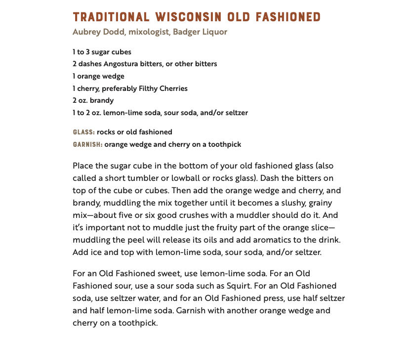 Why Wisconsinites Put Soda In Their Old Fashioneds | WUWM