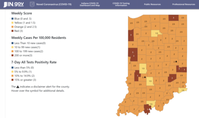 Lagrange County In The Red Indiana Reports A Record 5 000 New Covid 19 Cases Wvpe