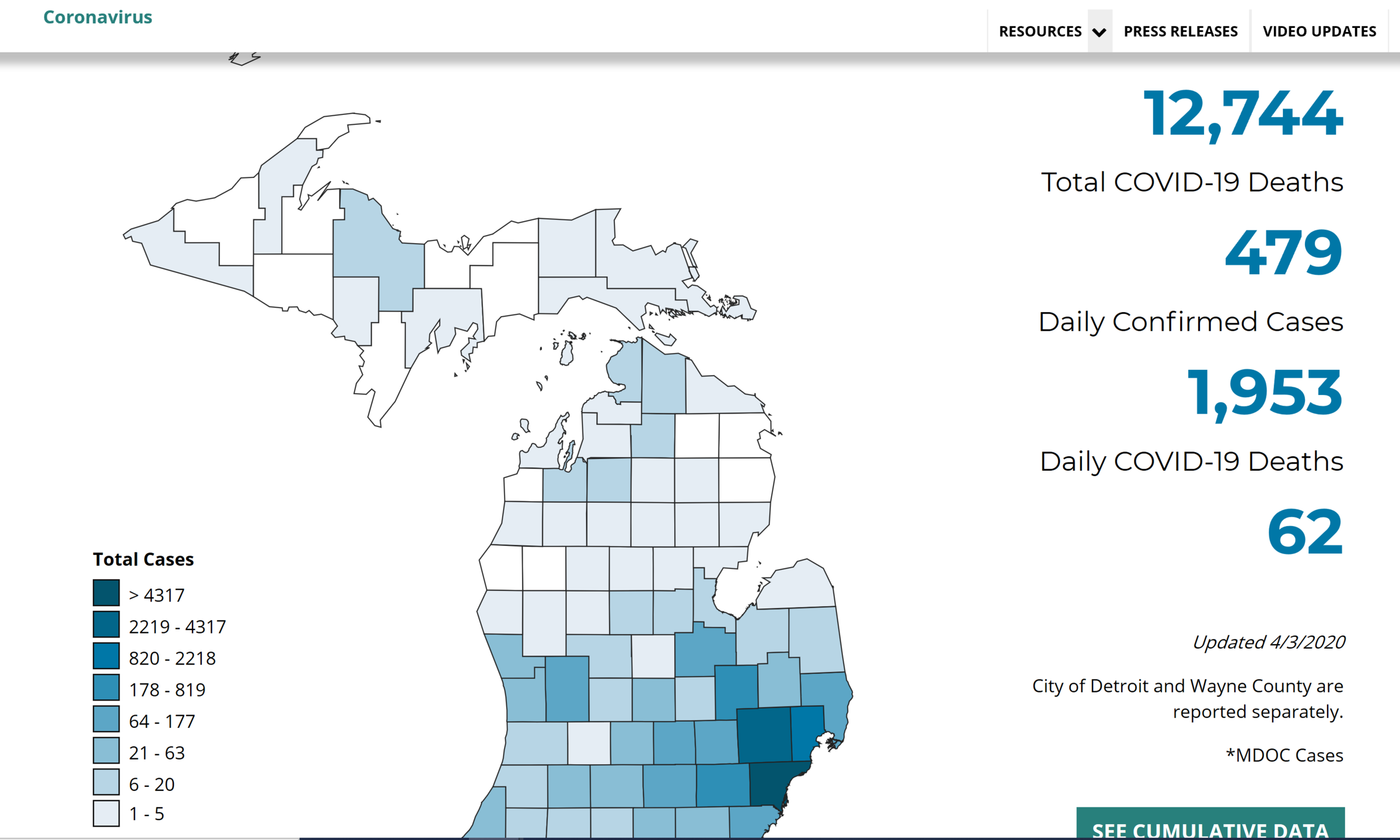 NEW Michigan Governor Predicts Virus Peak Still 1 Month Away, Total