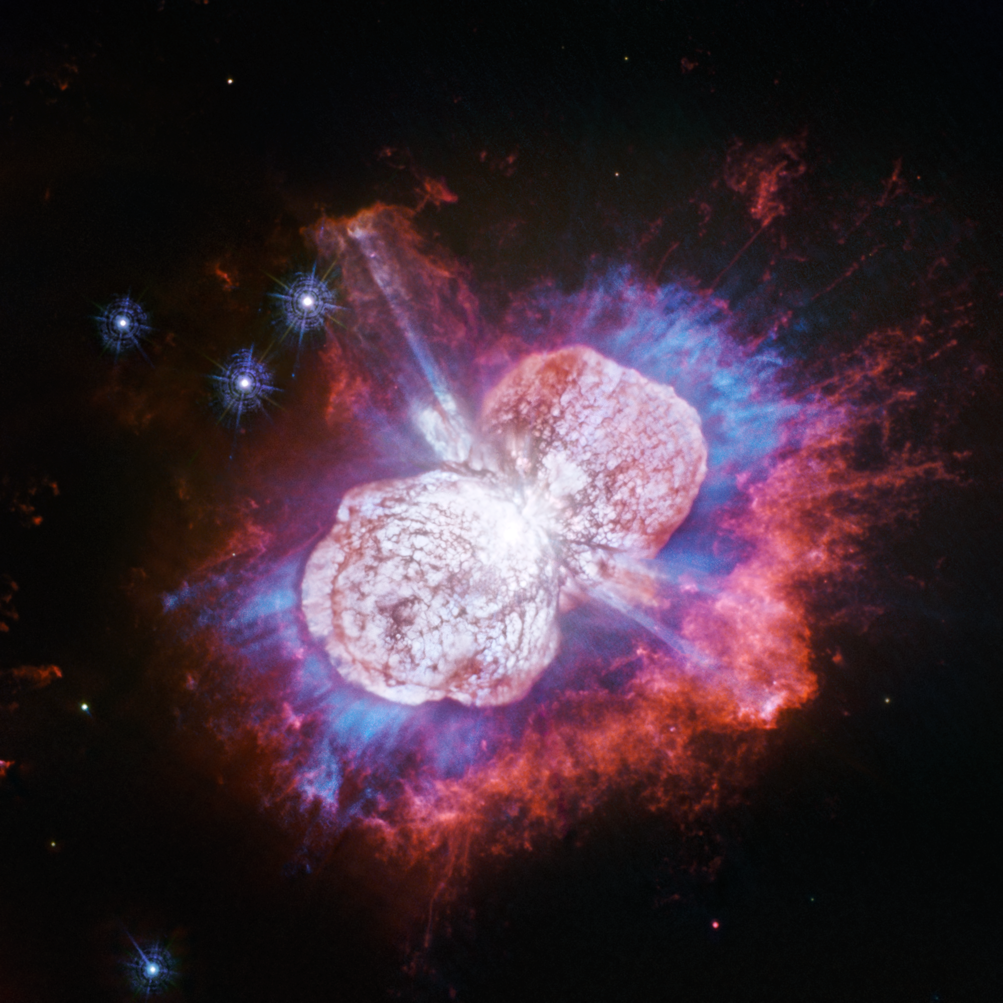 this image shows two hubble space telescope images