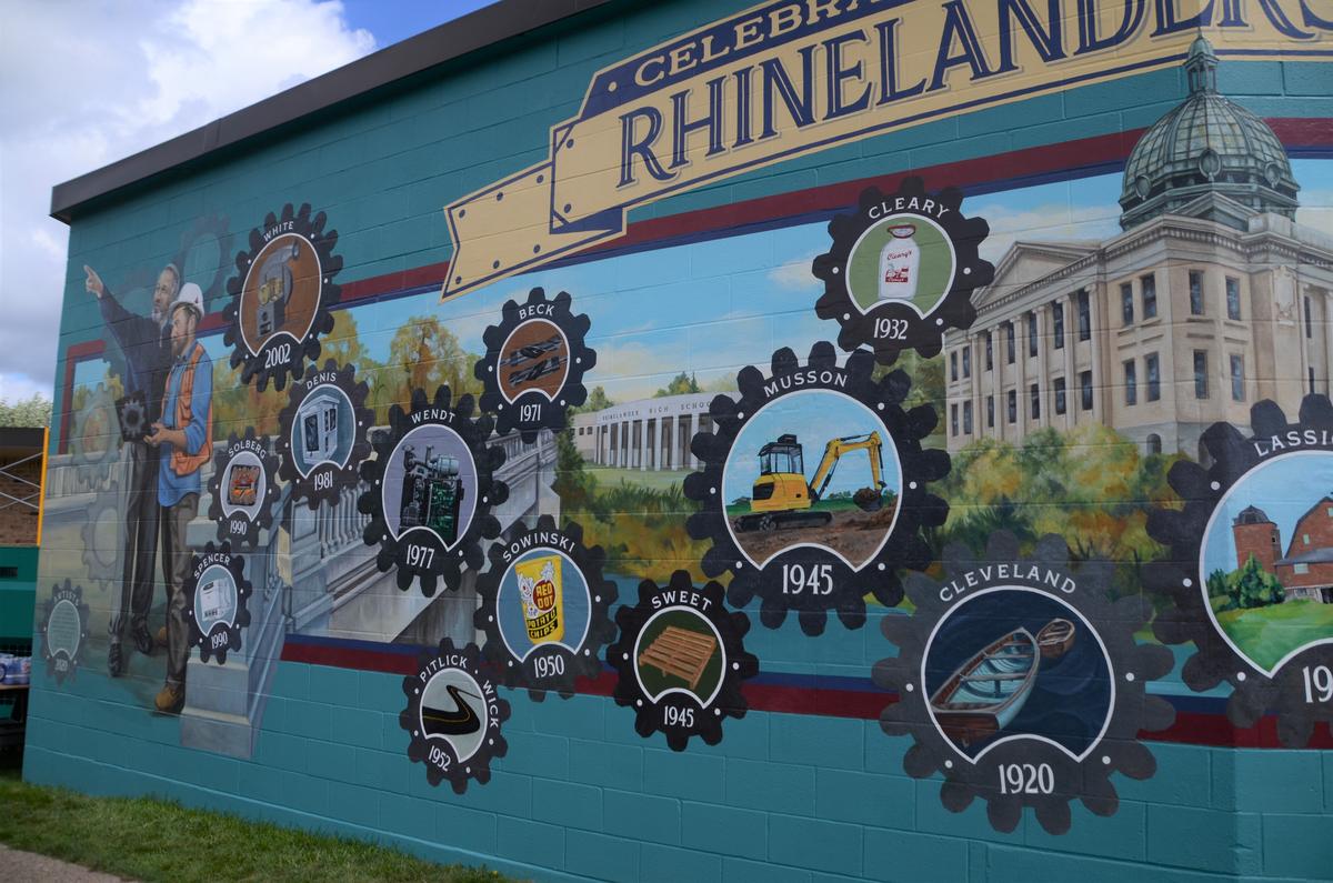 New Mural Honors Rhinelander’s Industrial History WXPR